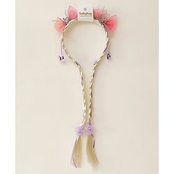 Babyhug Hair Band With Bow Applique Free Size - Pink