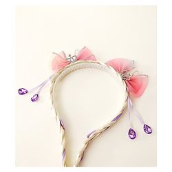 Babyhug Hair Band With Bow Applique Free Size - Pink