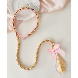 Babyhug Free Size Hair Band Tiara & Bow Applique - Pink