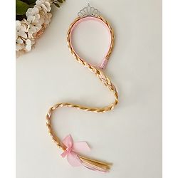 Babyhug Free Size Hair Band Tiara & Bow Applique - Pink