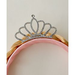 Babyhug Free Size Hair Band Tiara & Bow Applique - Pink
