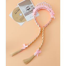 Babyhug Pearl Bead Crown Applique Hair Band - Pink