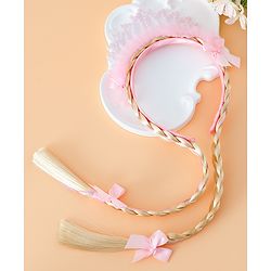 Babyhug Pearl Bead Crown Applique Hair Band - Pink