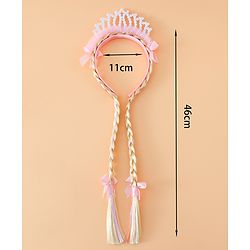 Babyhug Pearl Bead Crown Applique Hair Band - Pink