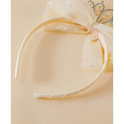 Babyhug Hair Band With Bow and Tiara Applique Free Size - Blue