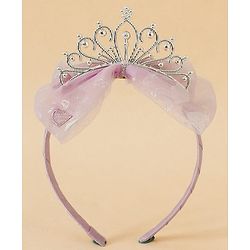 Babyhug Hair Band With Bow and Tiara Applique Free Size - Blue