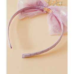 Babyhug Hair Band With Bow and Tiara Applique Free Size - Blue
