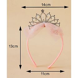 Babyhug Hair Band With Bow and Tiara Applique Free Size - Blue