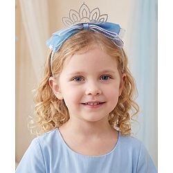 Babyhug Girls Soft Fabric Bow Hairband - Blue
