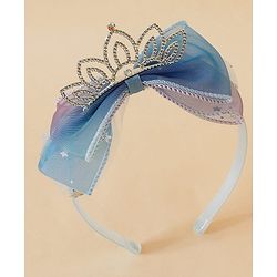 Babyhug Girls Soft Fabric Bow Hairband - Blue