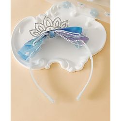 Babyhug Girls Soft Fabric Bow Hairband - Blue