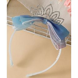 Babyhug Girls Soft Fabric Bow Hairband - Blue