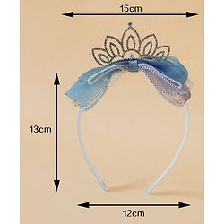 Babyhug Girls Soft Fabric Bow Hairband - Blue