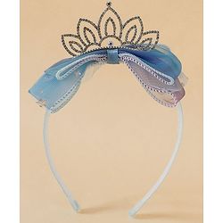 Babyhug Girls Soft Fabric Bow Hairband - Blue