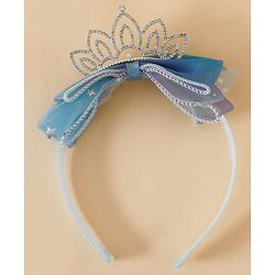 Babyhug Girls Soft Fabric Bow Hairband - Blue