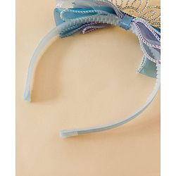 Babyhug Girls Soft Fabric Bow Hairband - Blue