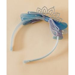 Babyhug Girls Soft Fabric Bow Hairband - Blue