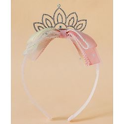 Babyhug Girls Soft Fabric Bow Hairband - Blue