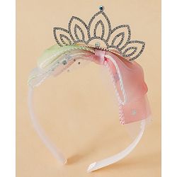 Babyhug Girls Soft Fabric Bow Hairband - Blue