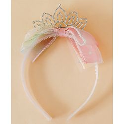 Babyhug Girls Soft Fabric Bow Hairband - Blue