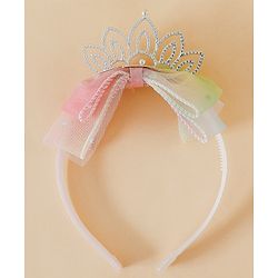 Babyhug Girls Soft Fabric Bow Hairband - Blue