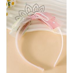Babyhug Girls Soft Fabric Bow Hairband - Blue