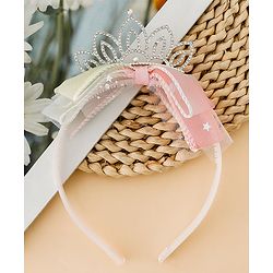 Babyhug Girls Soft Fabric Bow Hairband - Blue