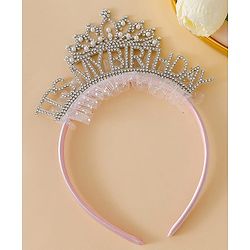 Babyhug Hair Bands With Applique Free Size -Pink
