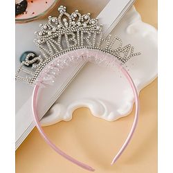 Babyhug Hair Bands With Applique Free Size -Pink