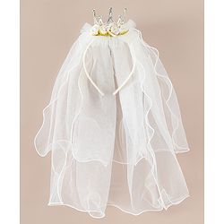 Babyhug Hair Bands With Applique Free Size - Beige