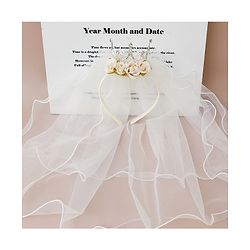 Babyhug Hair Bands With Applique Free Size - Beige