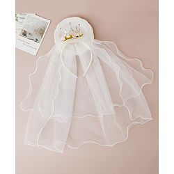 Babyhug Hair Bands With Applique Free Size - Beige