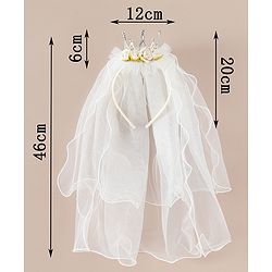 Babyhug Hair Bands With Applique Free Size - Beige