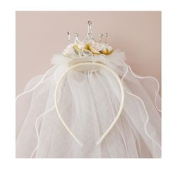 Babyhug Hair Bands With Applique Free Size - Beige