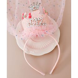 Babyhug Hair Bands With Applique Free Size- Pink