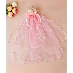 Babyhug Hair Bands With Applique Free Size-Pink