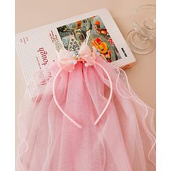 Babyhug Hair Bands With Applique Free Size-Pink
