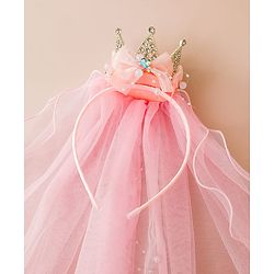 Babyhug Hair Bands With Applique Free Size-Pink