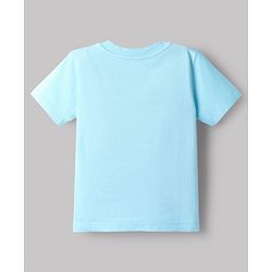 Babyhug Disney Single Jersey Knit Half Sleeve T-shirt With Mickey Mouse Graphics Pack of 2 - Blue & Light Blue