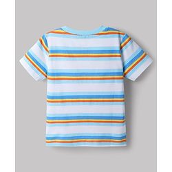 Babyhug Disney Single Jersey Knit Half Sleeve T-shirt With Mickey Mouse Graphics Pack of 2 - Blue & Light Blue
