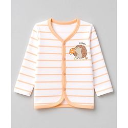 Babyhug 100% Cotton Knit Full Sleeves Animal & Stripe Printed Jhablas Pack of 3 - Green white & Pink