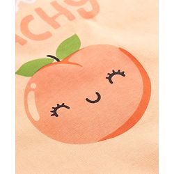 Babyhug 100% Cotton Knit Half Sleeves Tropical Theme Printed T-Shirt & Pyjama Night Suit - Peach