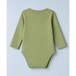 Babyhug 100% Cotton Interlock Knit Full Sleeves Striped Onesies With Boat Print Pack of 3 - White & Green