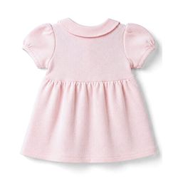 Babyhug Cotton Knit Frocks with Bloomer Half Sleeves Peter Pan Collar Pink  0-3 Months
