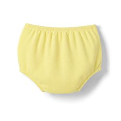 Babyhug Waffle Knit Half Sleeves Solid Frock With Bloomer - Yellow