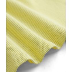 Babyhug Waffle Knit Half Sleeves Solid Frock With Bloomer - Yellow