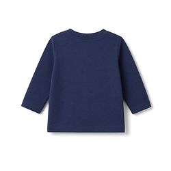 Babyhug Cotton Knit Full Sleeves Lion Printed T-Shirt & Pyjama Night Suit with Glow In Dark Effect - Navy