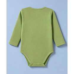 Babyhug 100% Cotton Knit Full Sleeves Nautical Theme Printed Onesie With Leggings & Cap Mittens & Booties Set - Green
