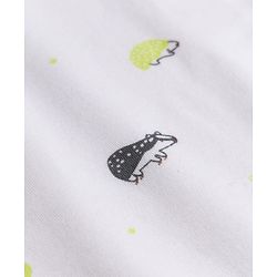 Babyhug 100% Cotton Interlock Knit Full Sleeves Animal Printed Onesies with Leggings & Cap Mittens and Booties - Light Green