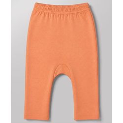 Babyhug 100% Cotton Interlock Knit Full Sleeves Onesies with Leggings & Animal Print - Offwhite & Orange